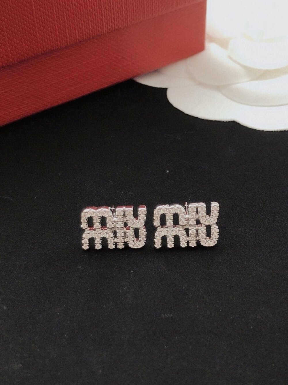 Miu Miu Mini Diamond Stud Earrings - Picture 2 of 9